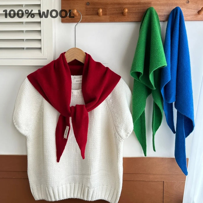 Solid Wool Wrap Classic Scarf