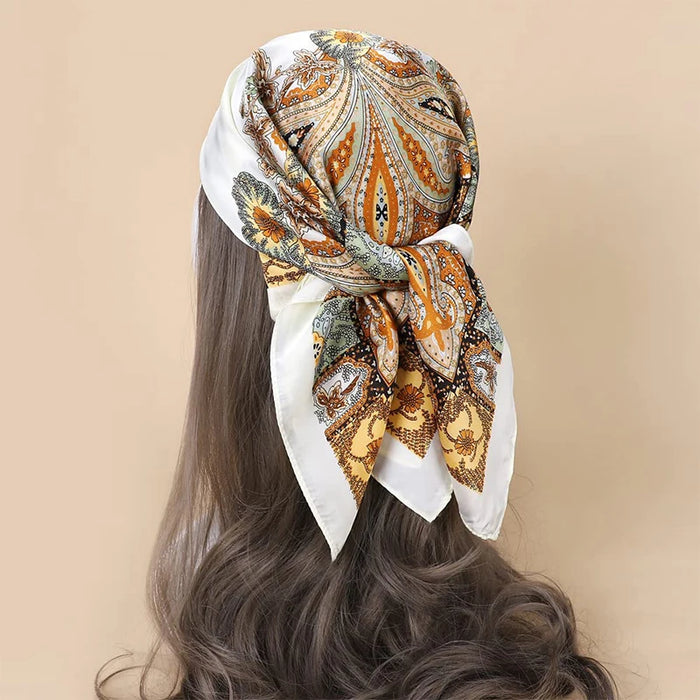 Floral Silk Wrap Scarf