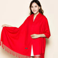 Tassel Shawl Cashmere Signature Scarf