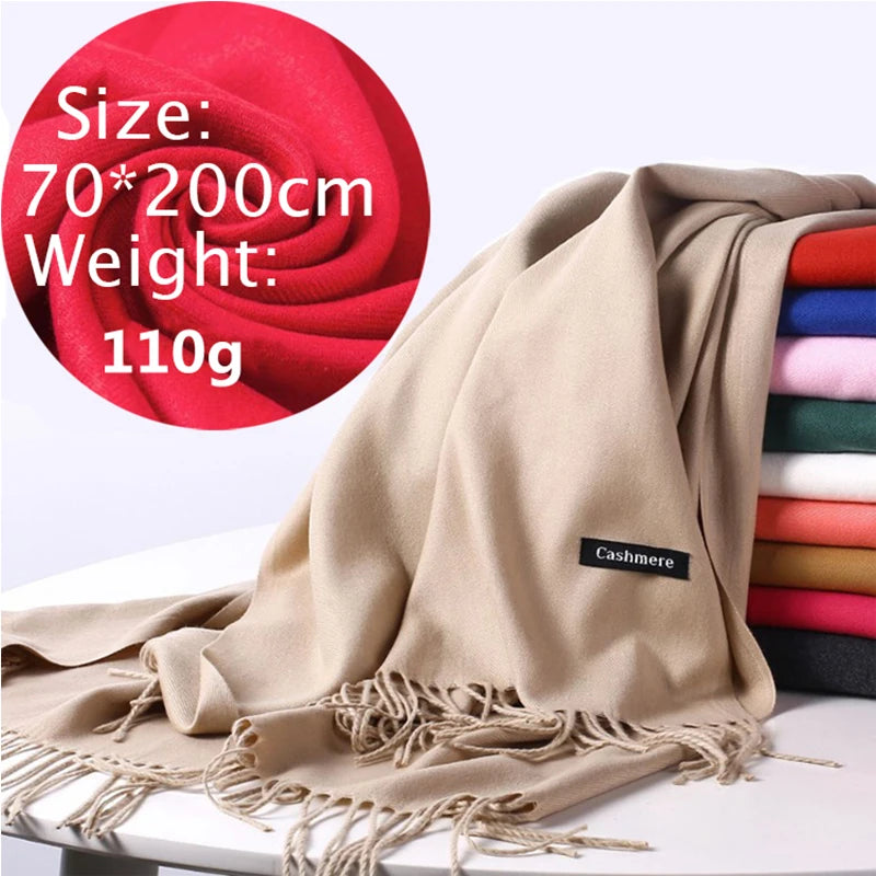 Tassel Cashmere Classic Scarf