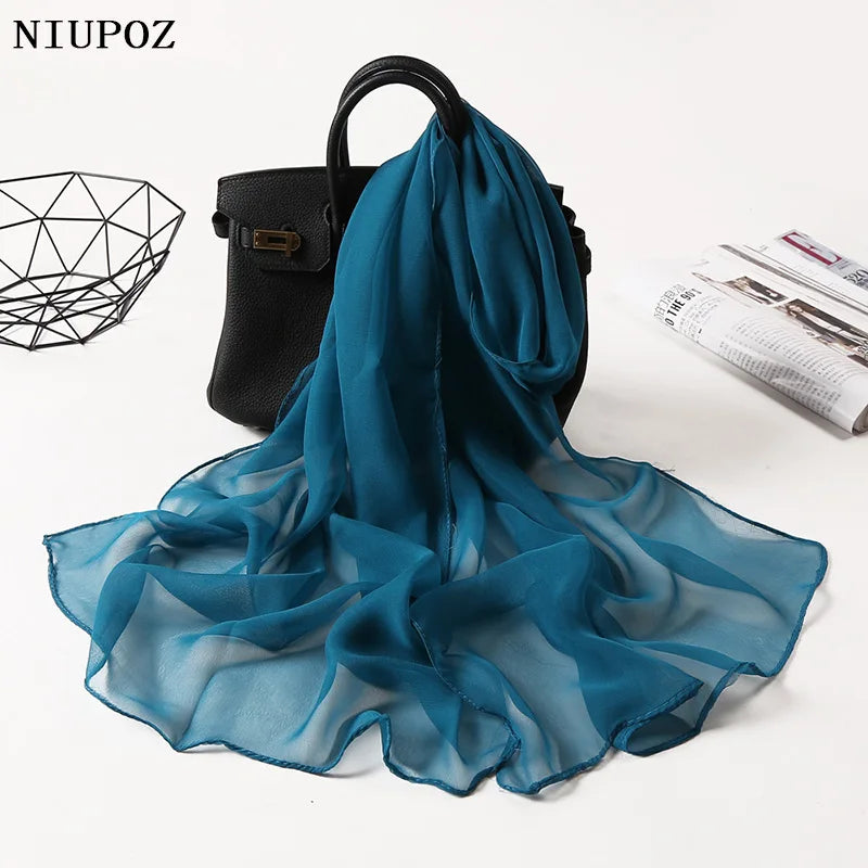Solid Elegant Chiffon Scarf
