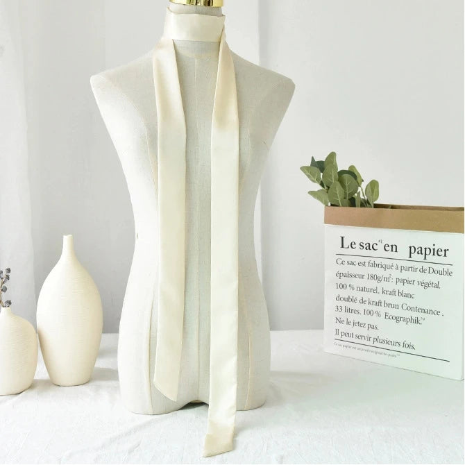 Solid Neckerchief Silk Scarf