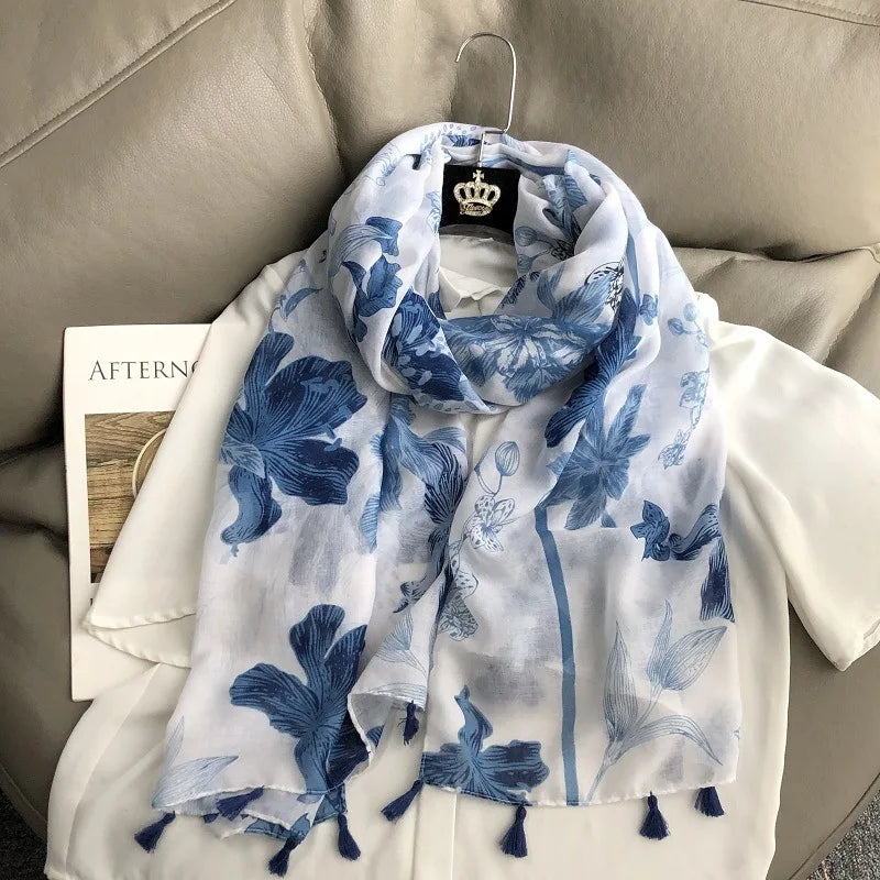 Floral Shawl Signature Scarf