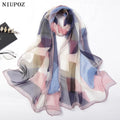 Geometric Elegant Silk Square Scarf