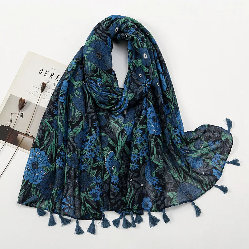 Floral Shawl Deluxe Scarf