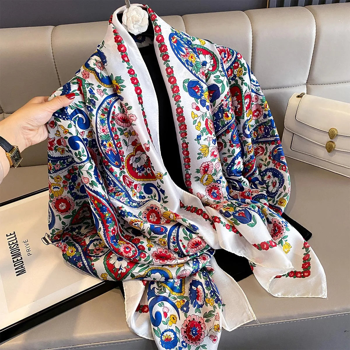 Shawl Silk Scarf, 180cm
