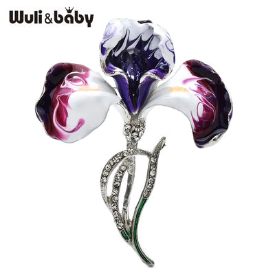 Flower Enamel Brooch