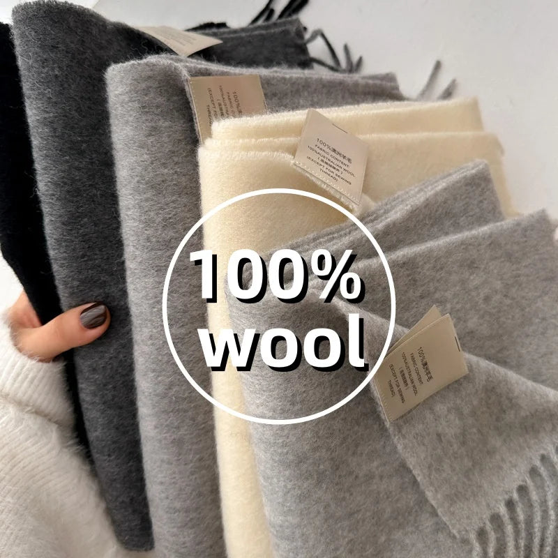 Solid Wool Classic Scarf