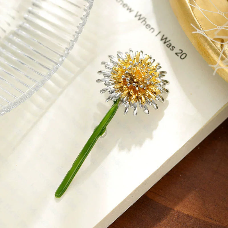 Floral Enamel Brooch
