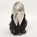 Floral Bohemian Silk Square Scarf