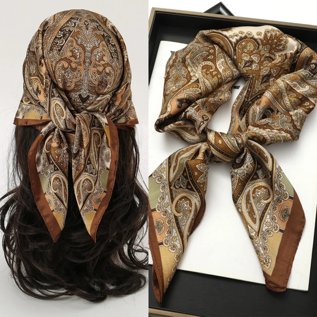 Bohemian Silk Square Scarf