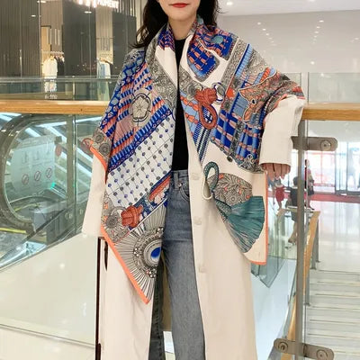 Baroque Patchwork Print Shawl