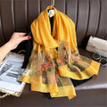 Floral Foulard Silk Scarf