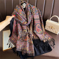 Paisley Wrap Cashmere Scarf