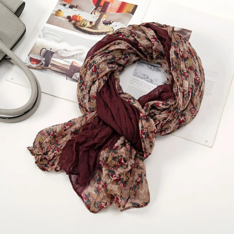Floral Silk Classic Scarf