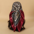 Leopard Bandana Silk Scarf, 90cm