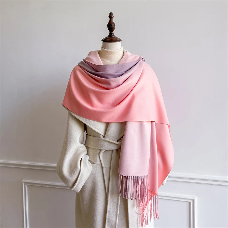 Gradient Shawl Cashmere Scarf