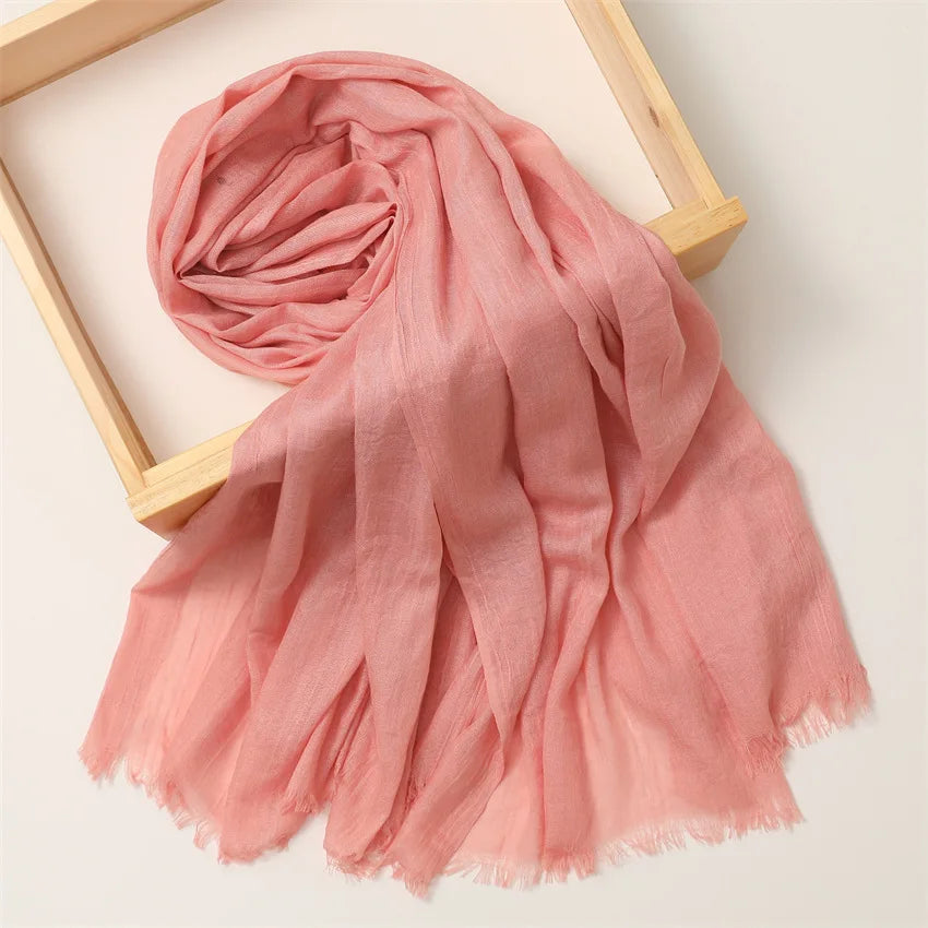 Solid Shawl Silk Scarf, 180cm