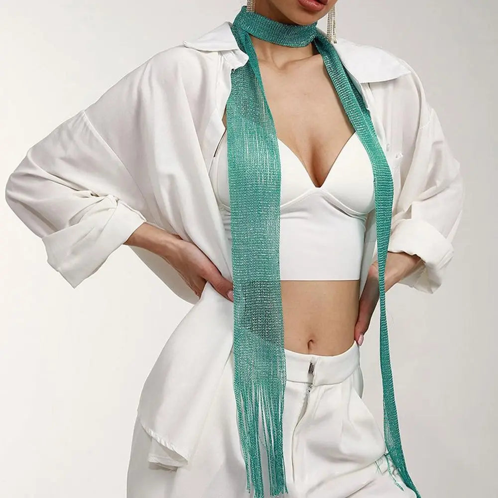 Tassel Shawl Silk Scarf