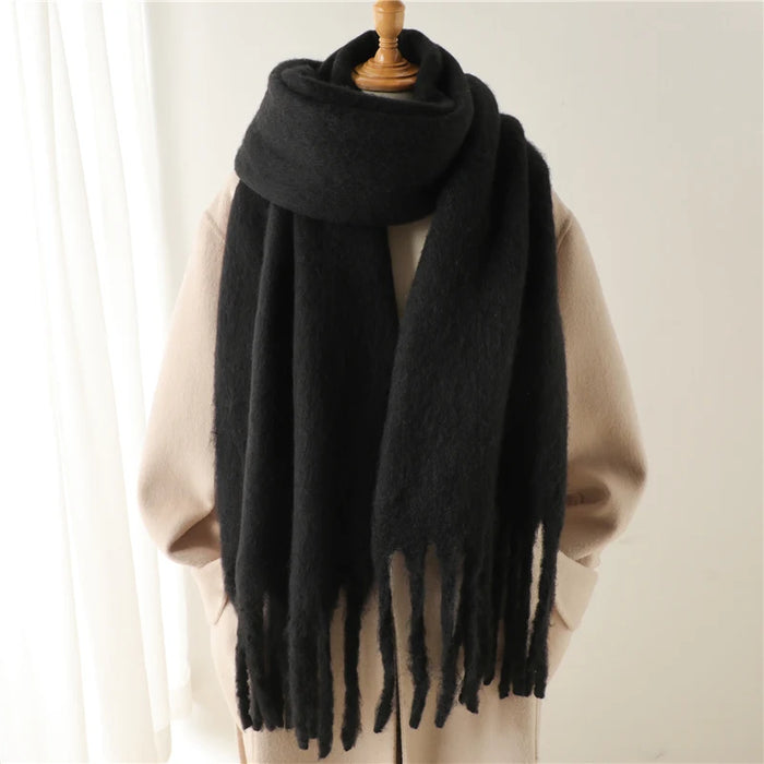 Solid Cashmere Wrap Scarf