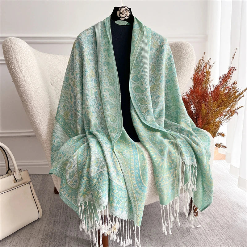 Floral Bohemian Cashmere Scarf