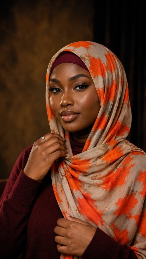 Amber Tie-Dye Scarf, 180cm — Scarfs by MZS