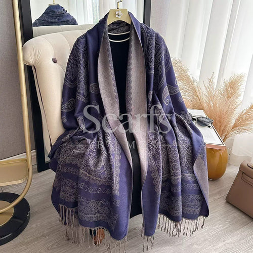 Amethyst Paisley Shawl — Scarfs by MZS