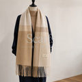 Camel Colour-Block Shawl — Scarfs by MZS