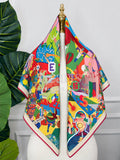 Carnival Print Silk Scarf — Scarfs by MZS
