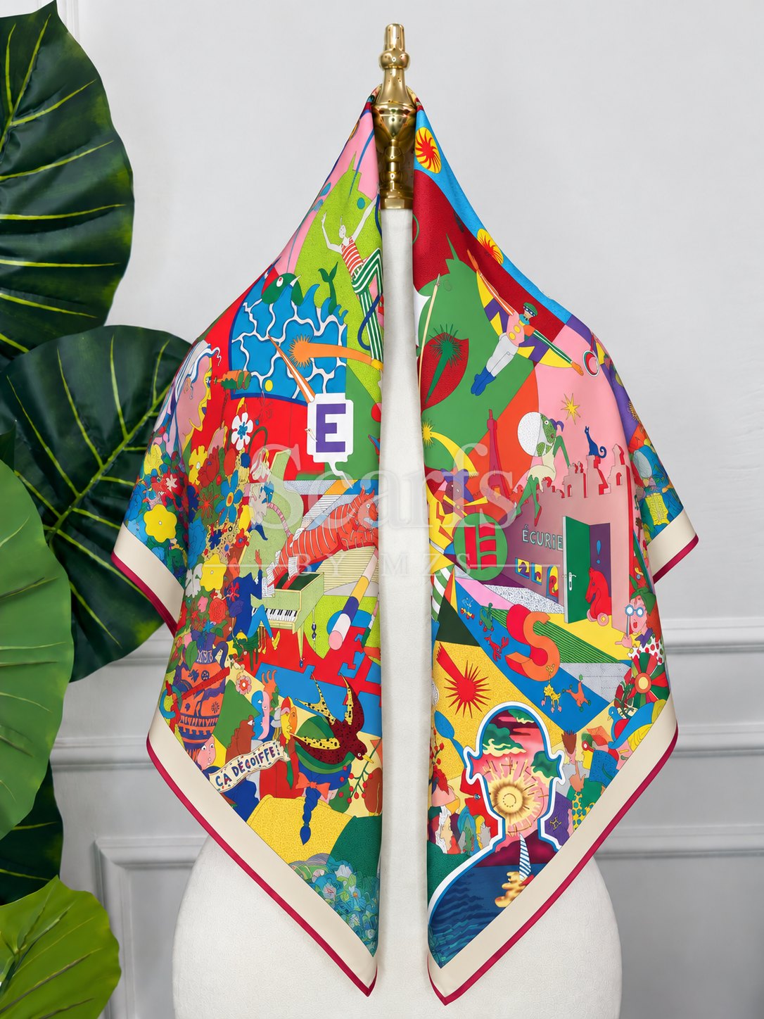 Carnival Print Silk Scarf — Scarfs by MZS