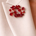 Crimson Crystal Garland Brooch — Scarfs by MZS