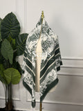 Green Toile Cityscape Scarf, 130cm — Scarfs by MZS