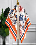 Ivory Bird & Branch Scarf, 130cm — Scarfs by MZS