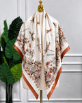 Ivory Dragonfly Meadow Scarf, 130cm — Scarfs by MZS