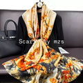 Ivory Plum Blossom Scarf, 180cm — Scarfs by MZS