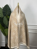 Ivory Star Medallion Cashmere Wrap — Scarfs by MZS