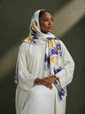 Ivory & Violet Watercolour Scarf, 180cm — Scarfs by MZS