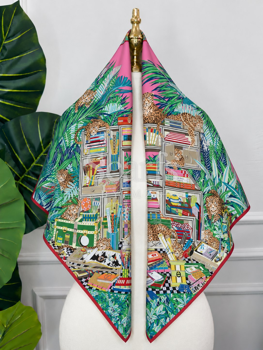 Leopard Library Silk Scarf — Scarfs by MZS