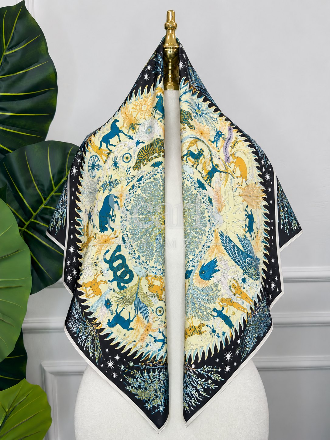 Midnight Menagerie Silk Scarf — Scarfs by MZS