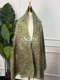 Olive Speckle Texture Cashmere Wrap — Scarfs by MZS
