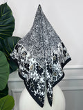 Orange Paisley Silk Scarf, 90cm — Scarfs by MZS