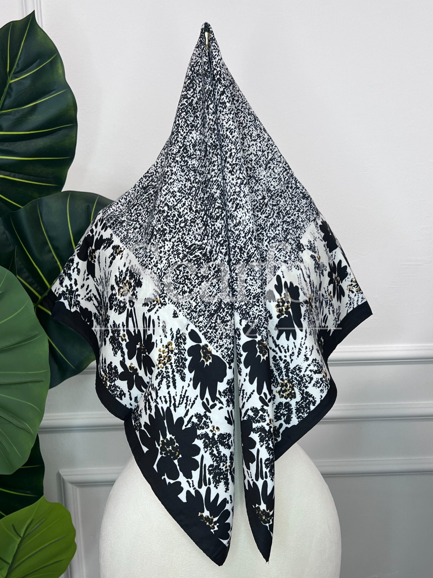 Orange Paisley Silk Scarf, 90cm — Scarfs by MZS