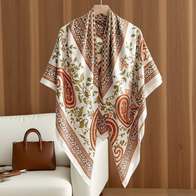 Red Paisley Wrap Scarf