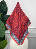 Red Paisley Classic Square Scarf