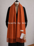 Burnt Orange Cashmere Scarf — Scarfs by MZS