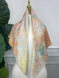 Peach Botanical Silk Scarf