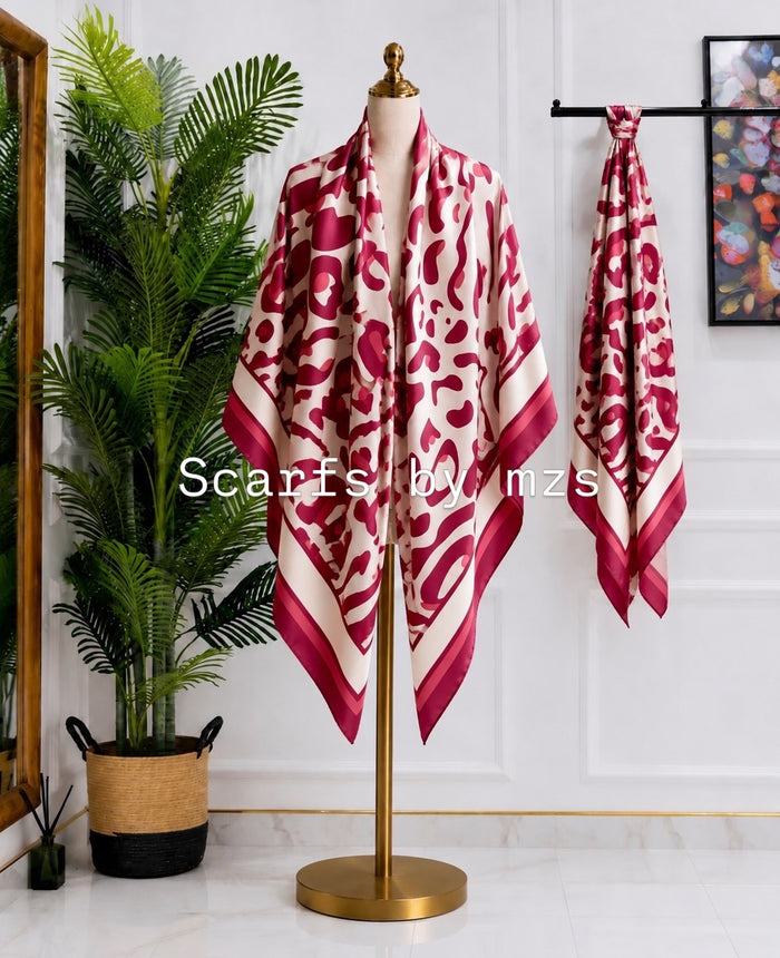 Red Paisley Shawl Scarf