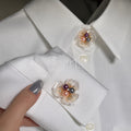 Pearl Petal Flower Brooch — Scarfs by MZS