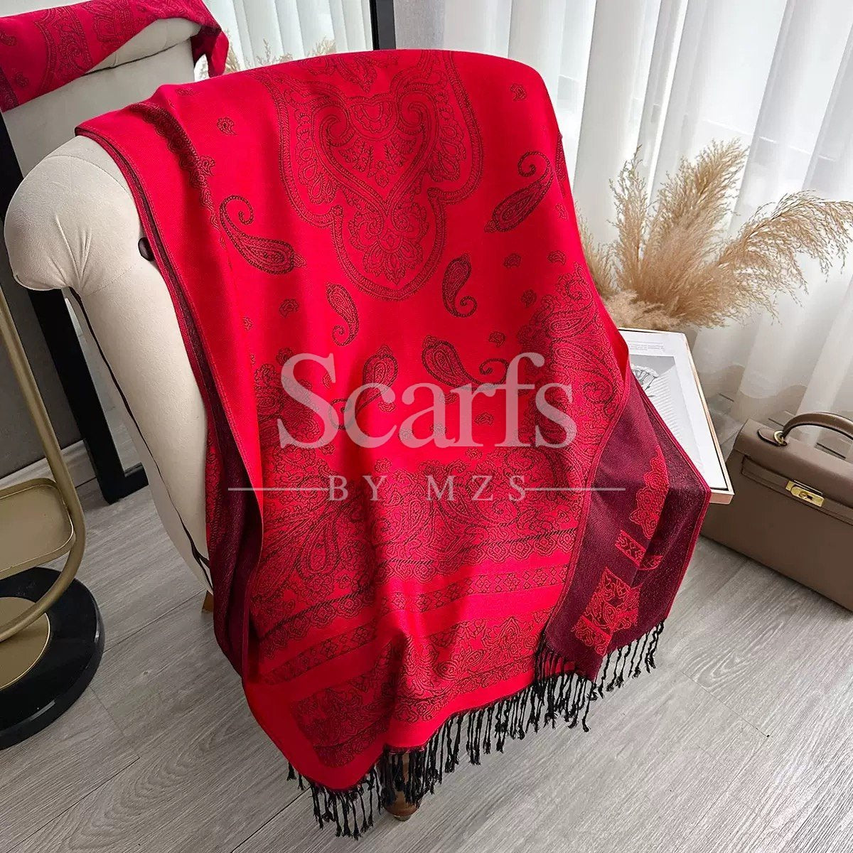 Ruby Paisley Shawl — Scarfs by MZS