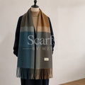 Teal Colour-Block Shawl — Scarfs by MZS